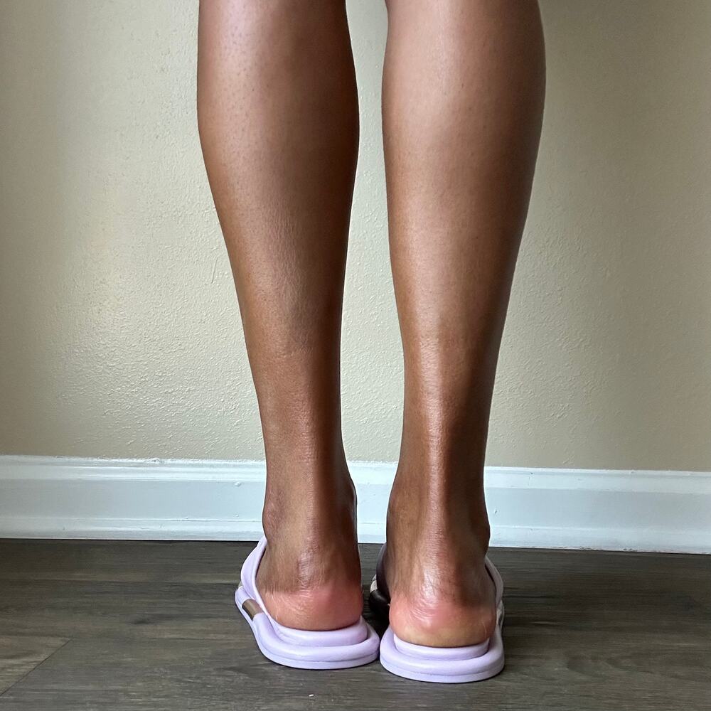 Coach Purple Brooklyn Leather Slides Size 8 - Picture 6 of 14